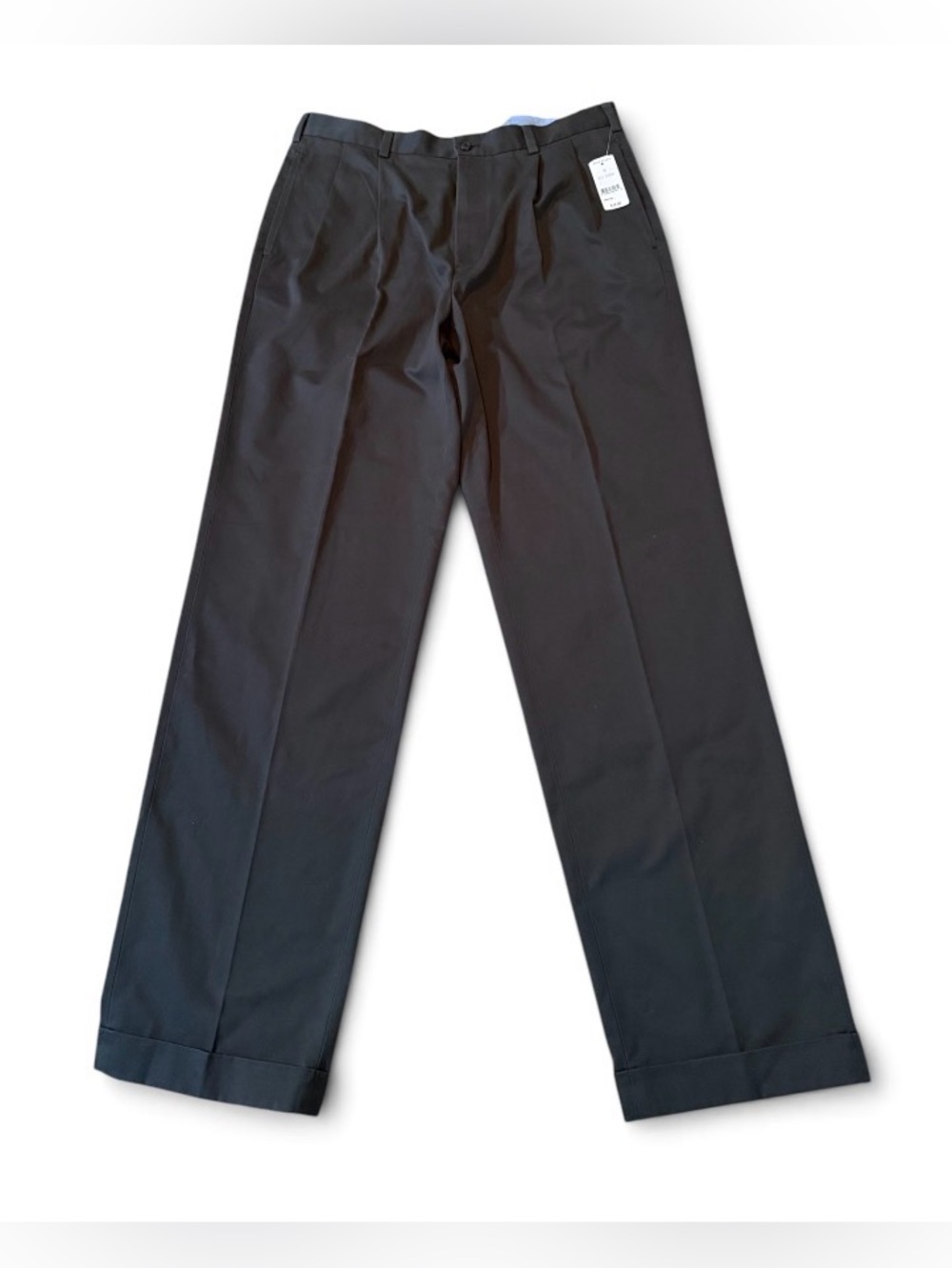 Brooks Brothers Elliot Advantage Chino 34x34 Black Pleated Cuffed NWT
